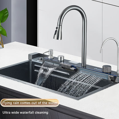 Ultra-Modern Multifunctional Smart Waterfall Kitchen Sink Set