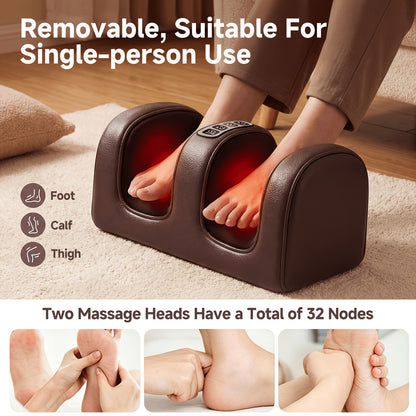 Full-Body Heated Massage Mat with Neck Shiatsu Kneading & Integrated Leg/Foot Massager