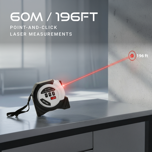 3-in-1 Professional Laser Tape Measure